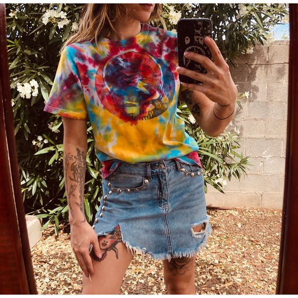 Lizard Queenz Other - Grateful Dead Trippy Tie Dye Colorful Tee